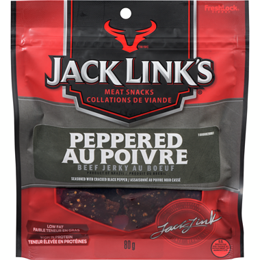 Jack Links Beef Jerky, Peppered, 80g