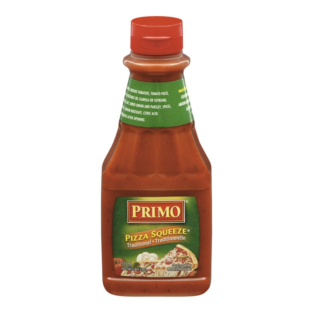 Primo Pizza Sauce, Traditional Squeeze, 375ml