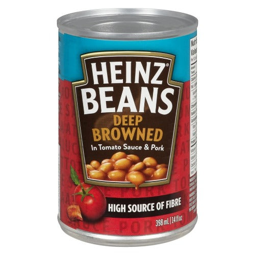 Heinz Baked Beans, Deep Browned in Tomato Sauce & Pork, 398ml