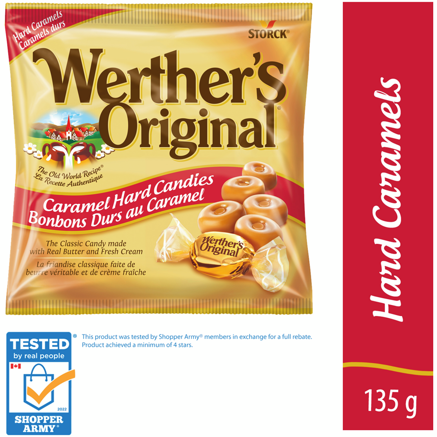 Werther's Original Caramel Hard Candies, Original, 135g