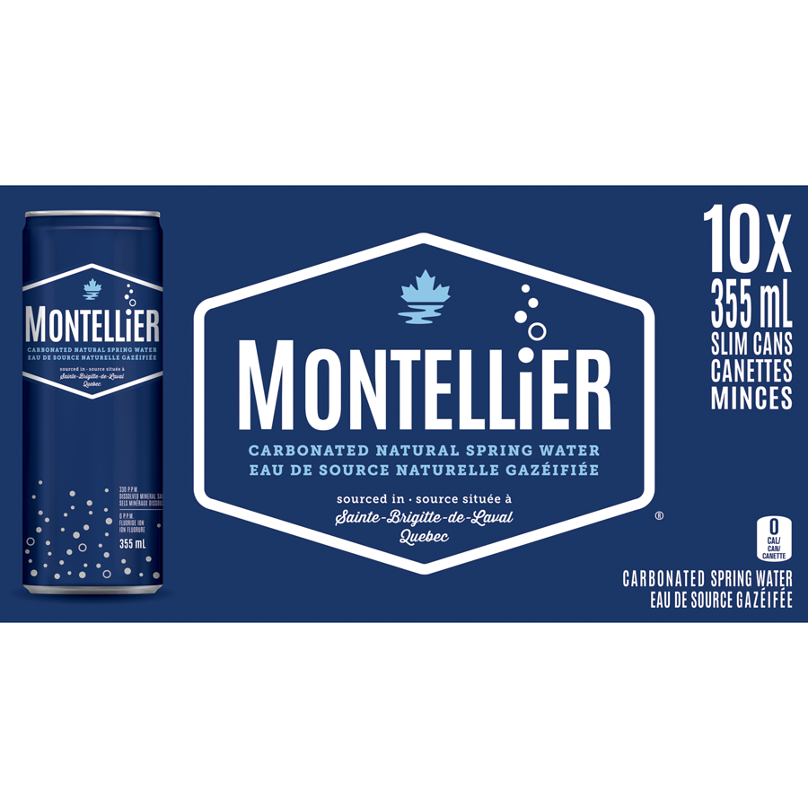 Montellier Carbonated Water, Original, 10x355ml