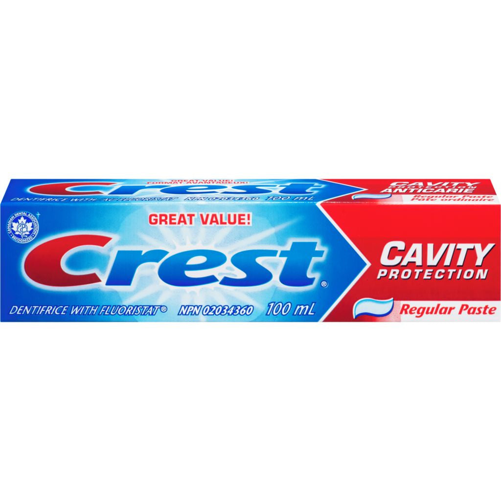 Crest Toothpaste, Cavity Protection, Regular Paste, 100ml