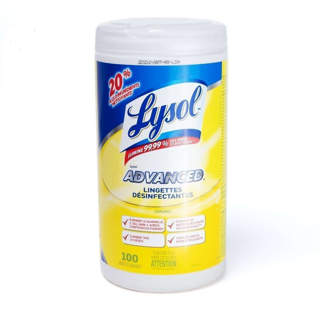 Lysol Disinfecting Wipes, Citrus, Tub, 110 wipes