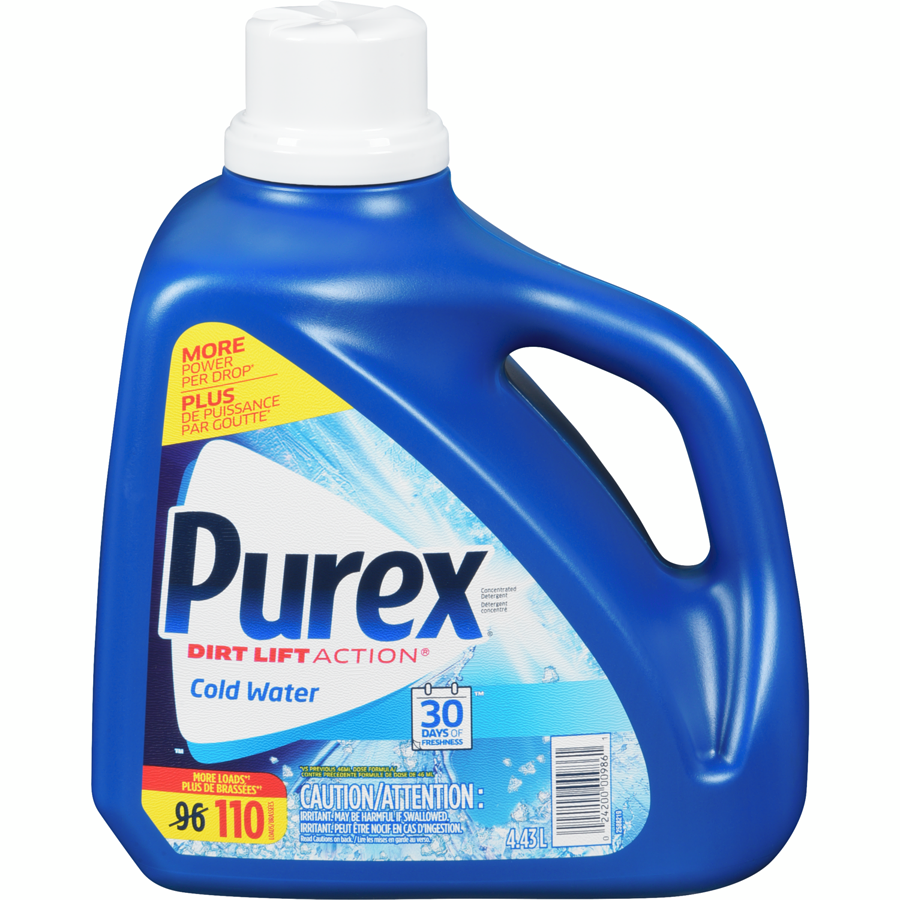 Purex Laundry Detergent, Dirt Lift Action, Cold Water, 4.43L
