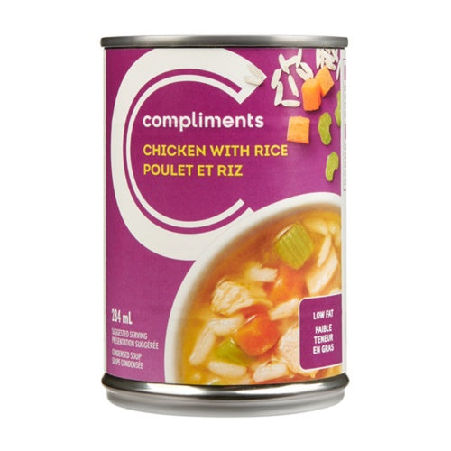 Compliments Chicken with Rice Soup, Low Fat, 284 mL