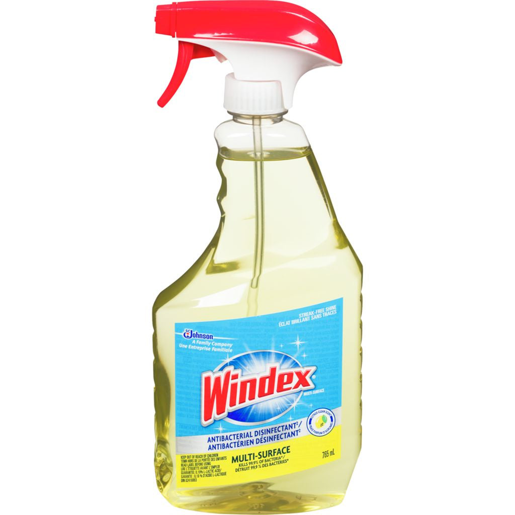 Windex Antibacterial Disinfectant Multi-Surface Cleaner, 765 mL