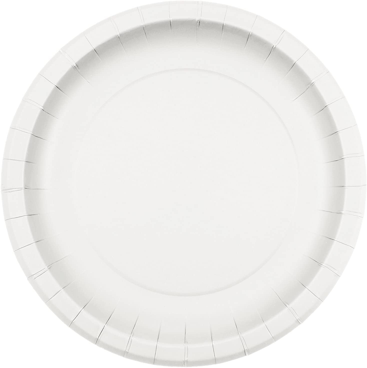 Paper Plates, Lunch, White, 40