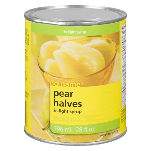 No Name, Pear Halves In Light Syrup, 796ml