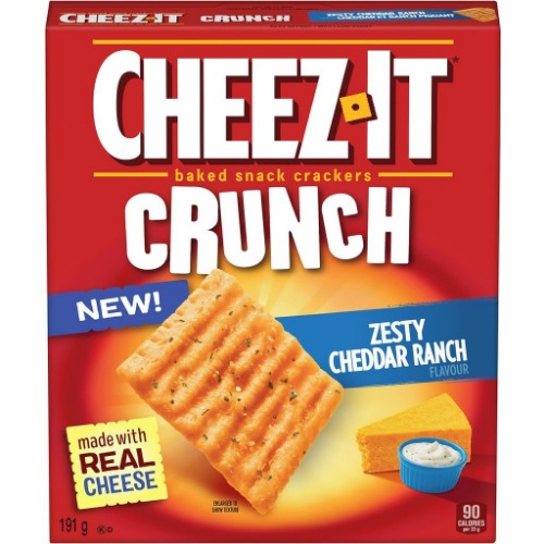 Cheez it Crackers, Zesty Cheddar Ranch, 191g