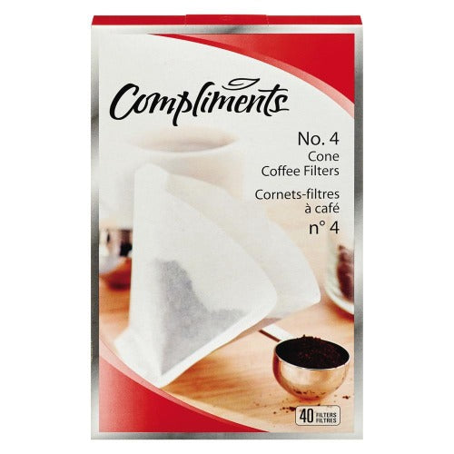 Compliments Coffee Filters Cone #4, 150