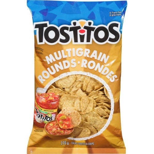 Tostitos Tortilla Chips, Multigrain Rounds, 270 g