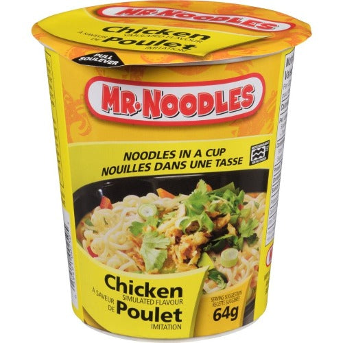Mr. Noodles Instant Noodles, Noodles in a Cup, Chicken, 64g