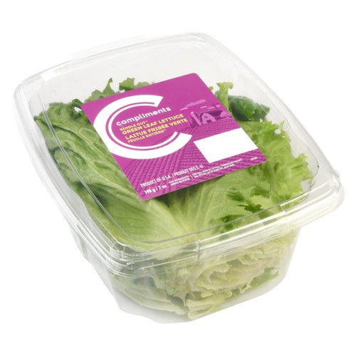 Compliments Boxed Green Leaf Lettuce, Single Cut, 198 g