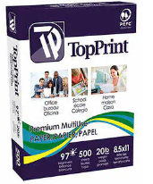 TopPrint Multiuse Copy Paper, 8.5x11, 20lb, 500 sheets