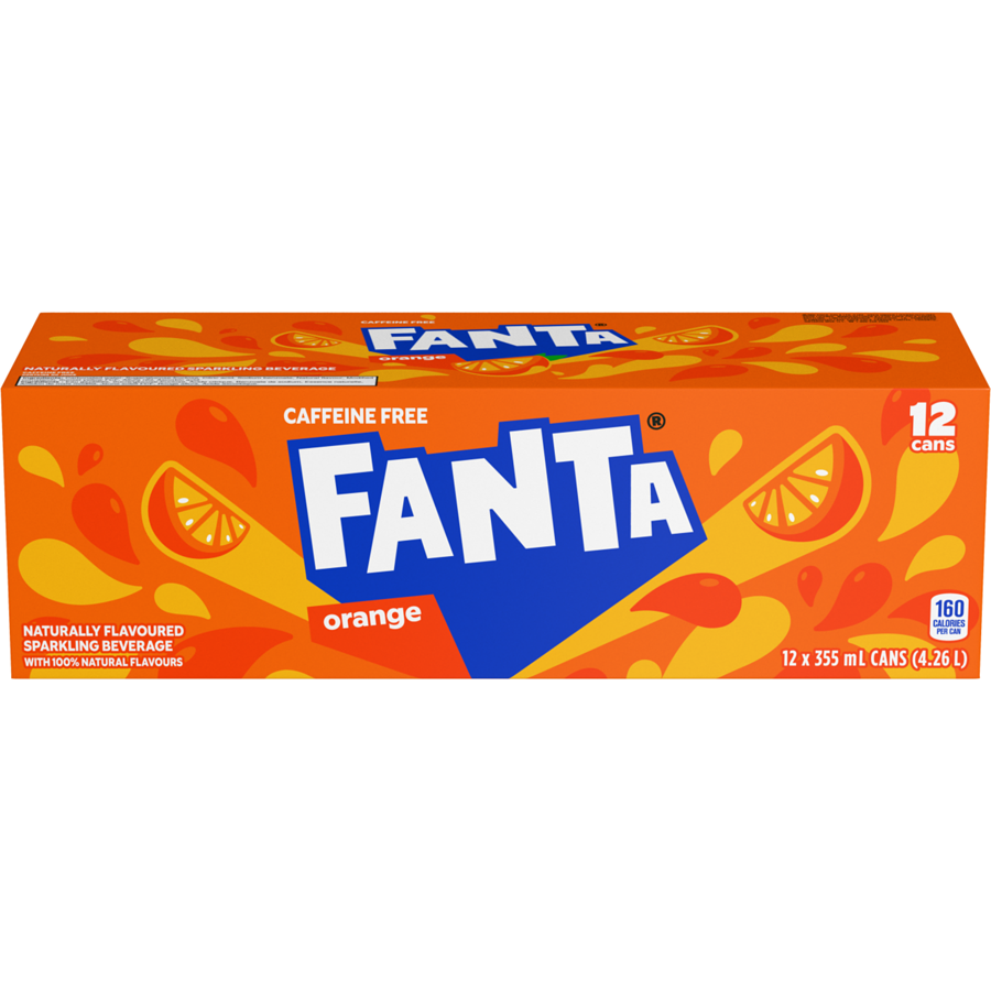 Fanta Fridge Pack Cans, Orange, 12x355.0 ml