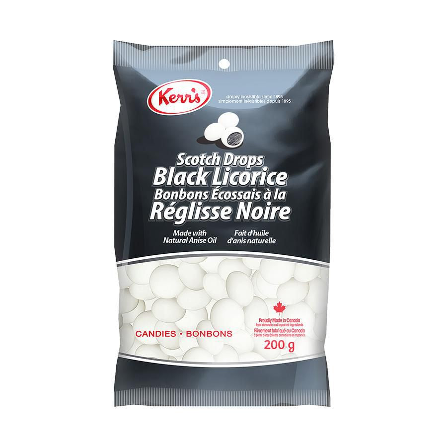 Kerr's Black Licorice Scotch Drops Candy, 200 g