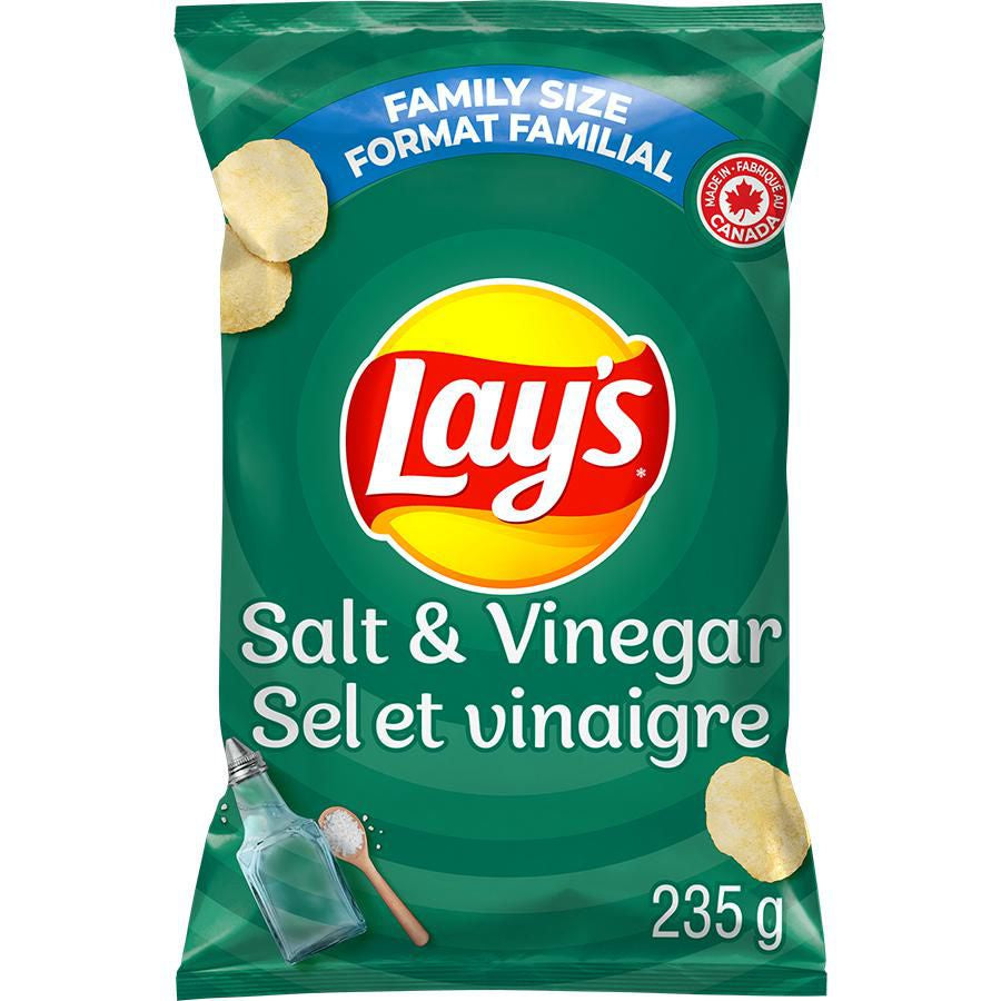 Lay's Potato Chips, Salt & Vinegar, 235g