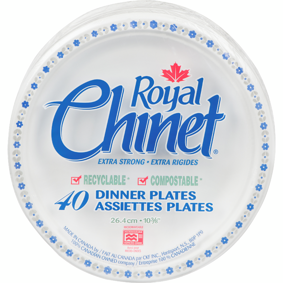 ROYAL CHINET Dinner Plates 40x40.0 ea