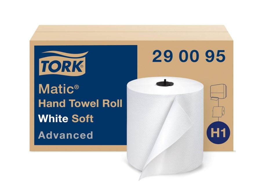 550095 Tork Advanced Soft Single-Ply Paper Towel, White Item#29 00 95, 6 Rolls