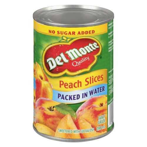 Del Monte Peach Slices, Packed in Water, 398 mL