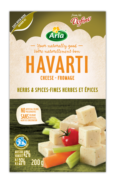 Arla Havarti Cheese, Herbs & Spices, 200g