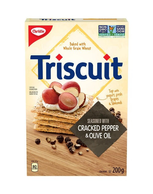 Christie Triscuit Crackers, Cracked Pepper & Olive Oil, 200 g