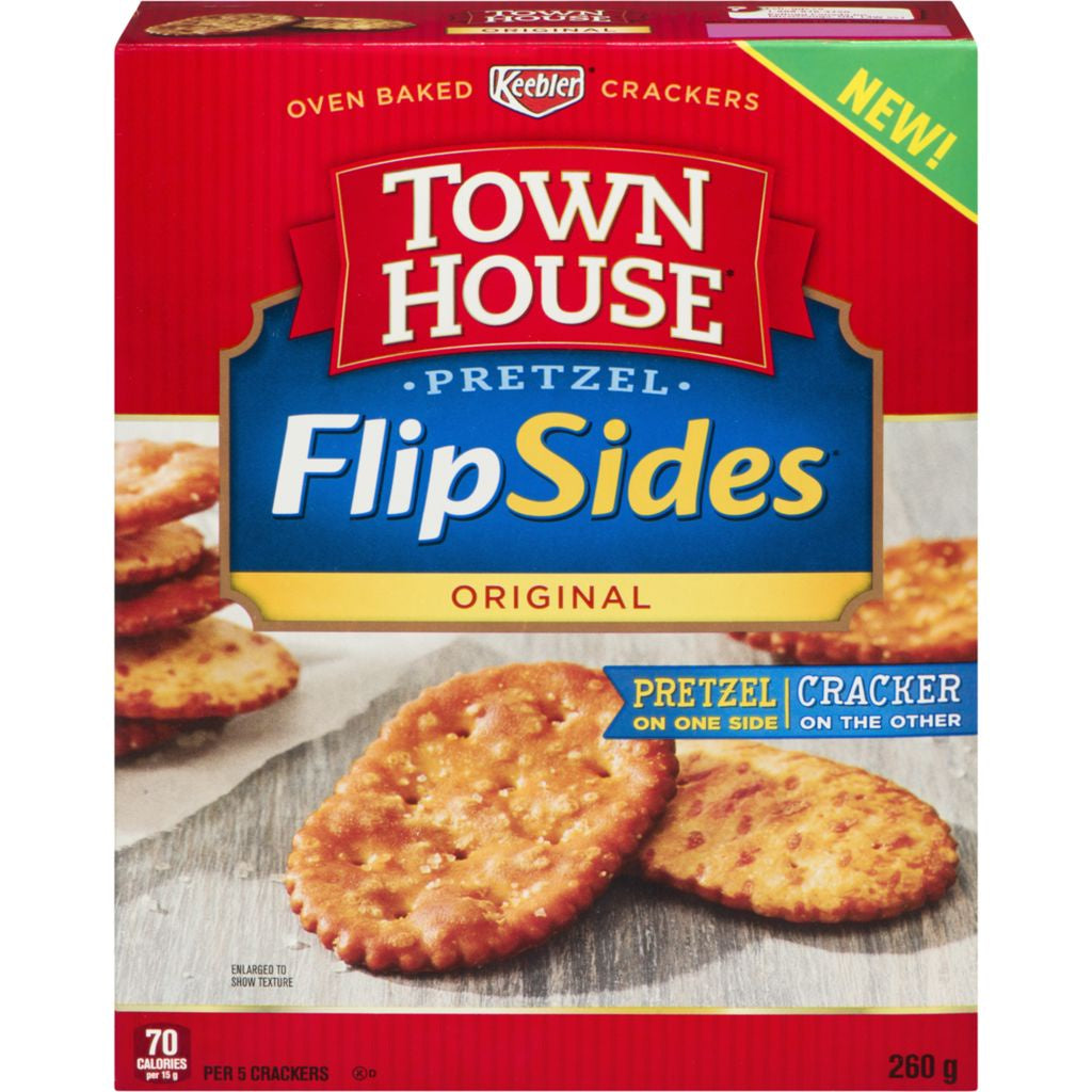 Town House FlipSides Crackers, Pretzel Original, 260g