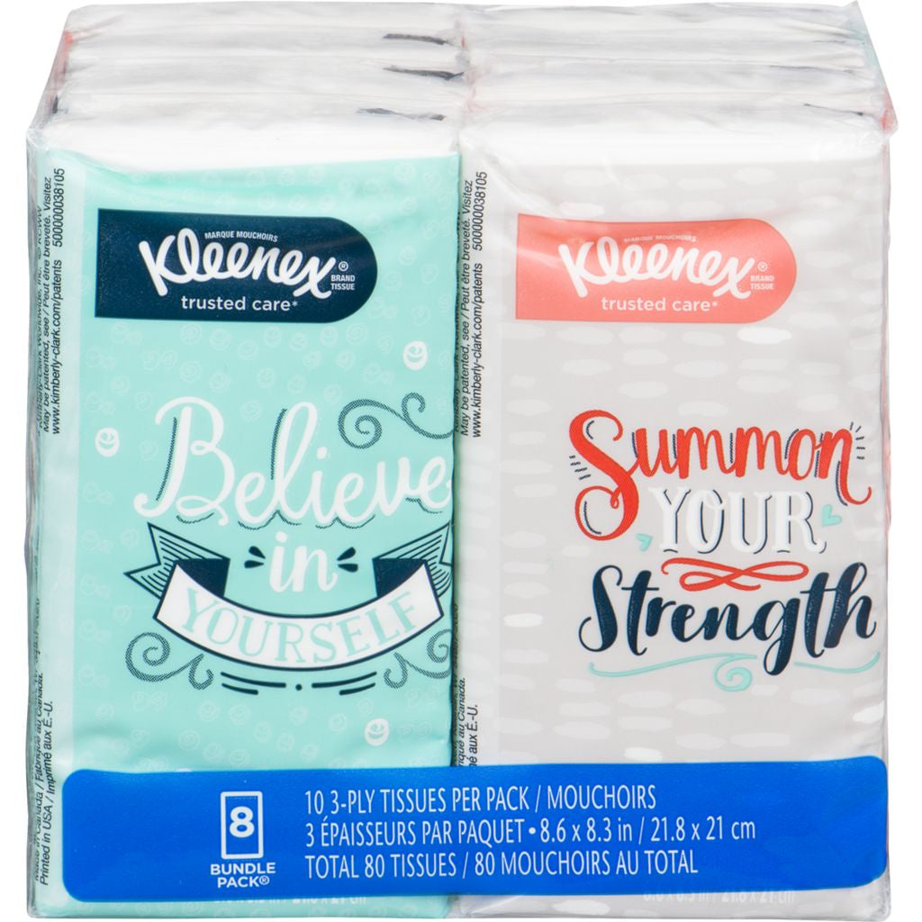 Kleenex, 8 pack 3-ply, 10 Tissues x 8