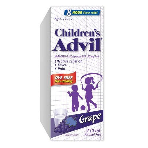 Advil, Children's, Ages 2-12, Dye Free Grape, 230 mL