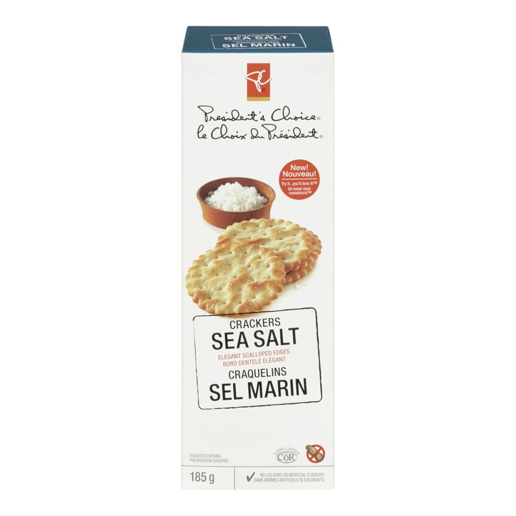 PC Scalloped Edge Crackers, Sea Salt, 185g