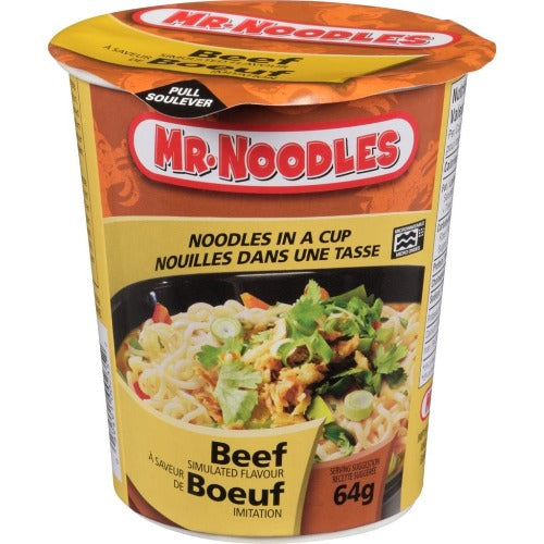 Mr. Noodles Instant Noodles, Noodles in a Cup, Beef, 64g