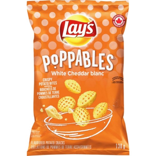 Lay's Chips, Poppables, White Cheddar, 130g