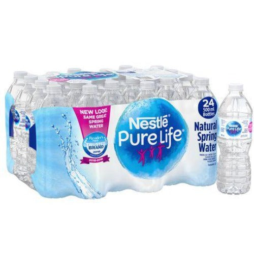 Nestle Pure Life Water Bottles, 500 mL, 24