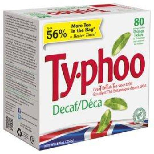 Ty-phoo Tea, Decaf, 80 Tea Bags, 250g