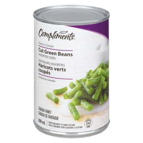 Compliments Canned Vegetables, Cut Green Beans, 398 mL