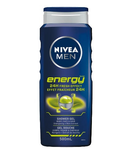 Nivea Body Wash, Men, Energy, 24H Fresh Effect, 500ml