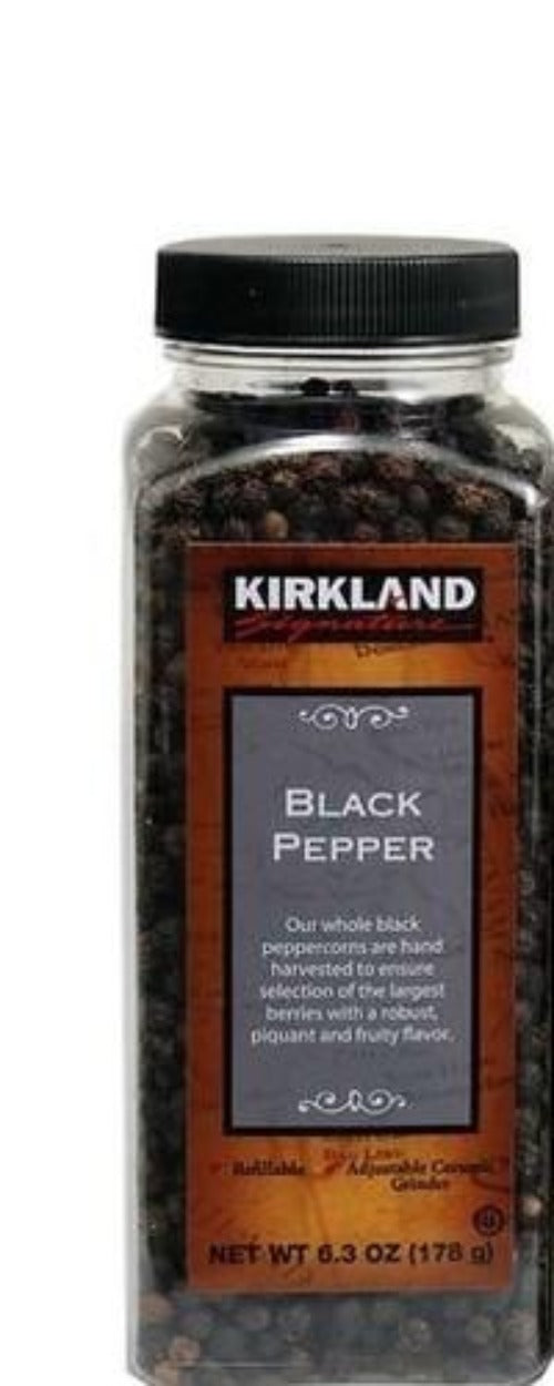 Kirkland Whole Black Peppercorns, 399 g