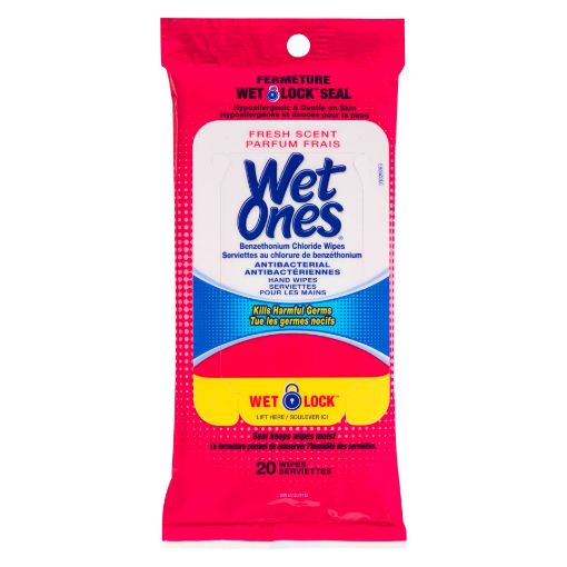 Wet Ones Antibacterial Hand Wipes, 20 Wipes