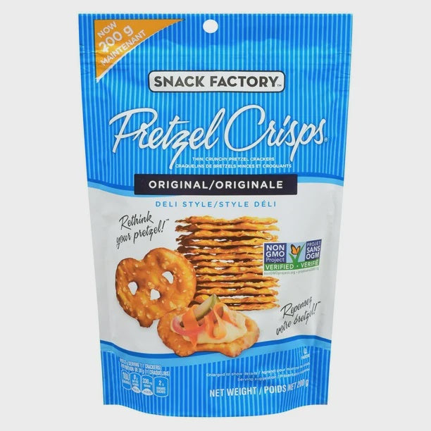Snack Factory Pretzel Crisps, Original, 200 g
