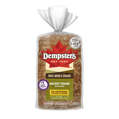 Dempsters Ancient Grains, 100% Whole Grains Bread, 600g