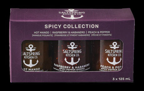 SaltSpring Kitchens, Spicy Trio Collection Gift Box, 3x125ml