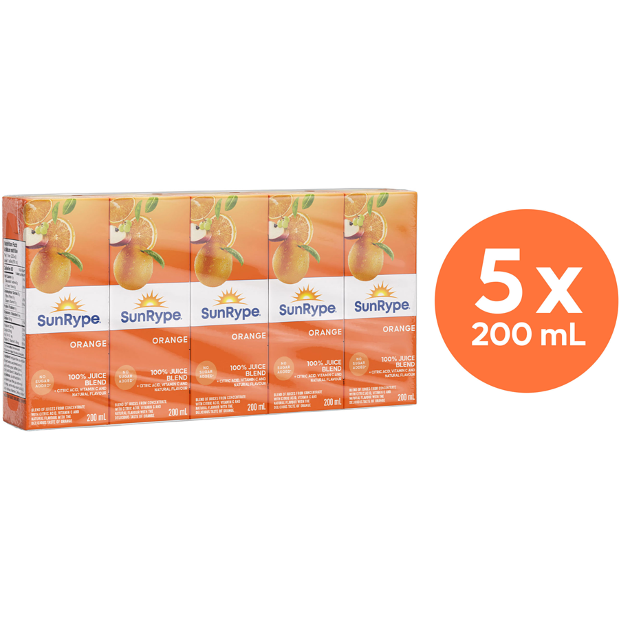 Sunrype Juice boxes, Orange, 5x200ml