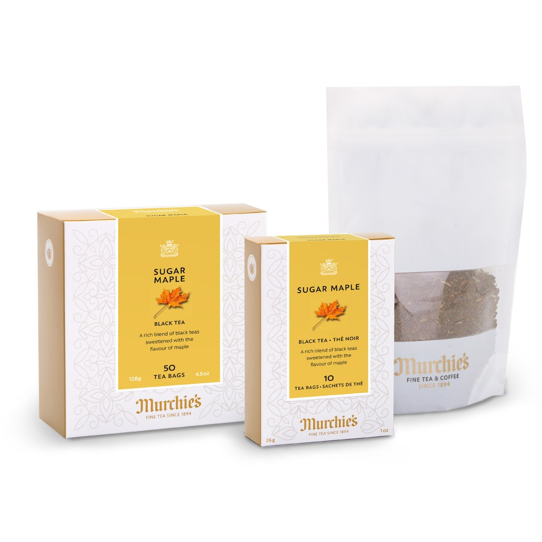 Murchies Tea, Black, Sugar Maple, 10 bags