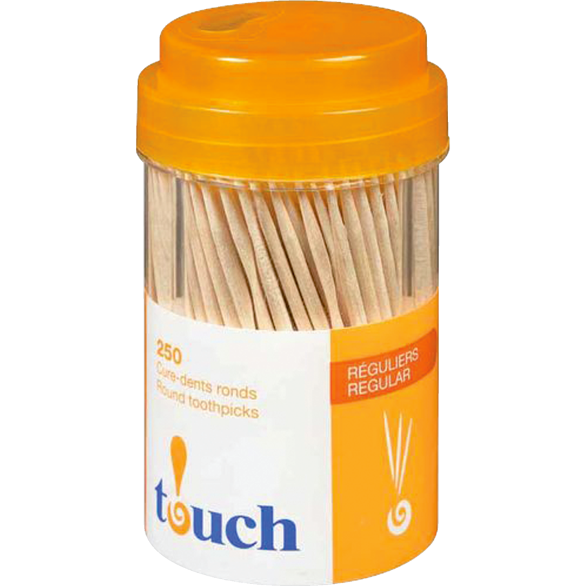 Touch Toothpicks, Regular, 250