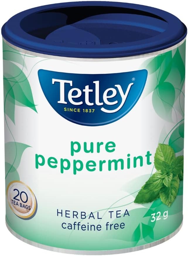 Tetley Tea, Peppermint, Herbal, Caffeine Free, 20 Bags