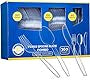 Plastic Pro Clear Heavyweight Plastic Cutlery, 360 Count (180 Forks, 120 Spoons, 60 Knives)