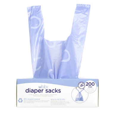 Ubbi Diaper Sacks, Lavender Scented, Easy-to-use Tie Tabs, 200 count