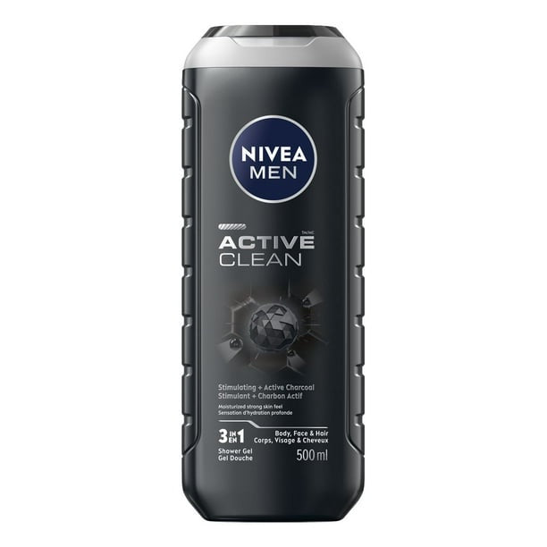 Nivea Body Wash, Men, Active Clean, 500 mL