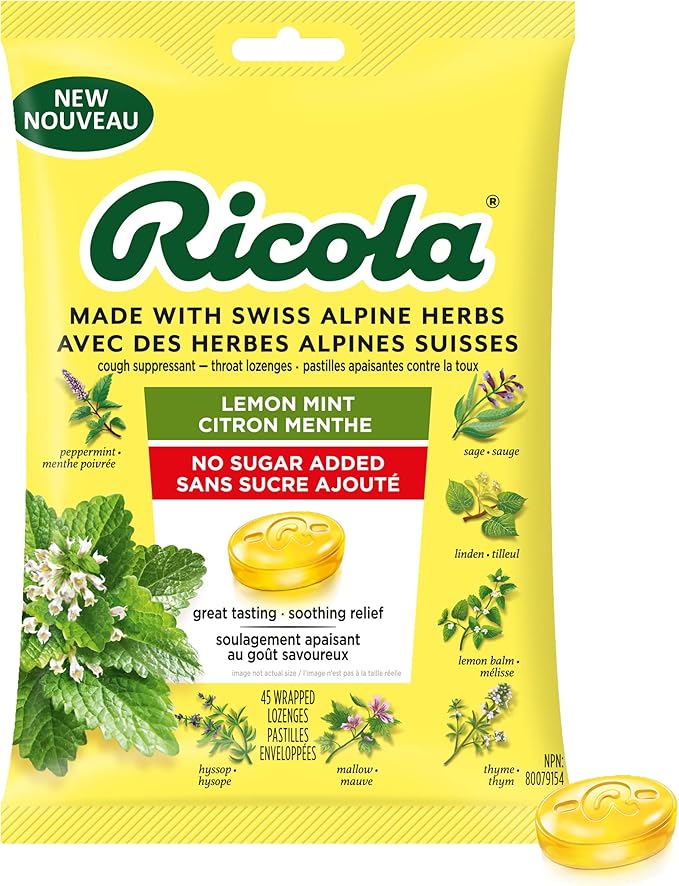 Ricola Lozenges, Lemon Mint, 19