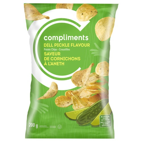 Compliments Dill Pickle Potato Chips, 200 g